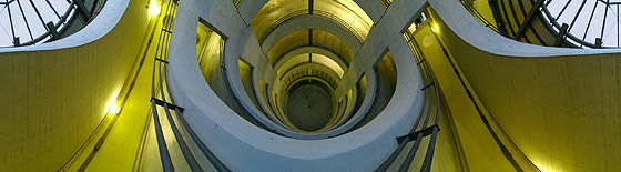 In der Spindel des Parkhauses P2