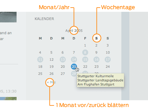 Kalender Aufbau Kalender Aufbau