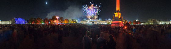 Feuerwerk über den Königsbaupassagen Feuerwerk über den Königsbaupassagen
