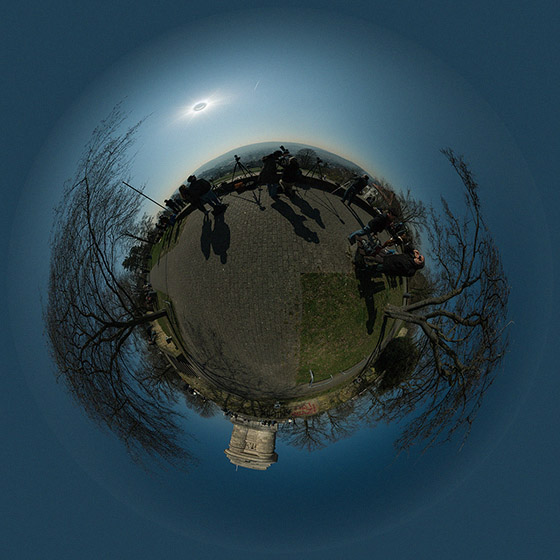 Eine Little-Planet-Projektion des Panoramas